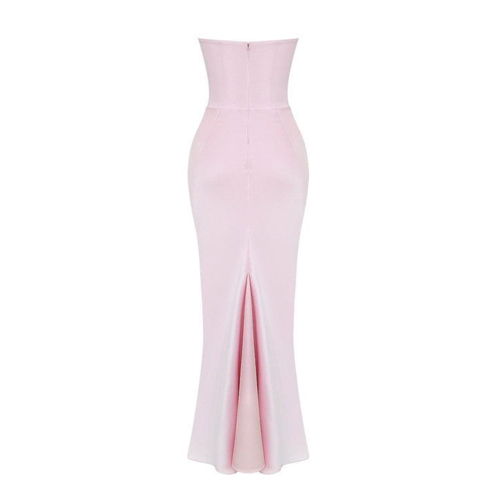 Valentina | One Shoulder Corset Maxi Dress with Draped Skirt