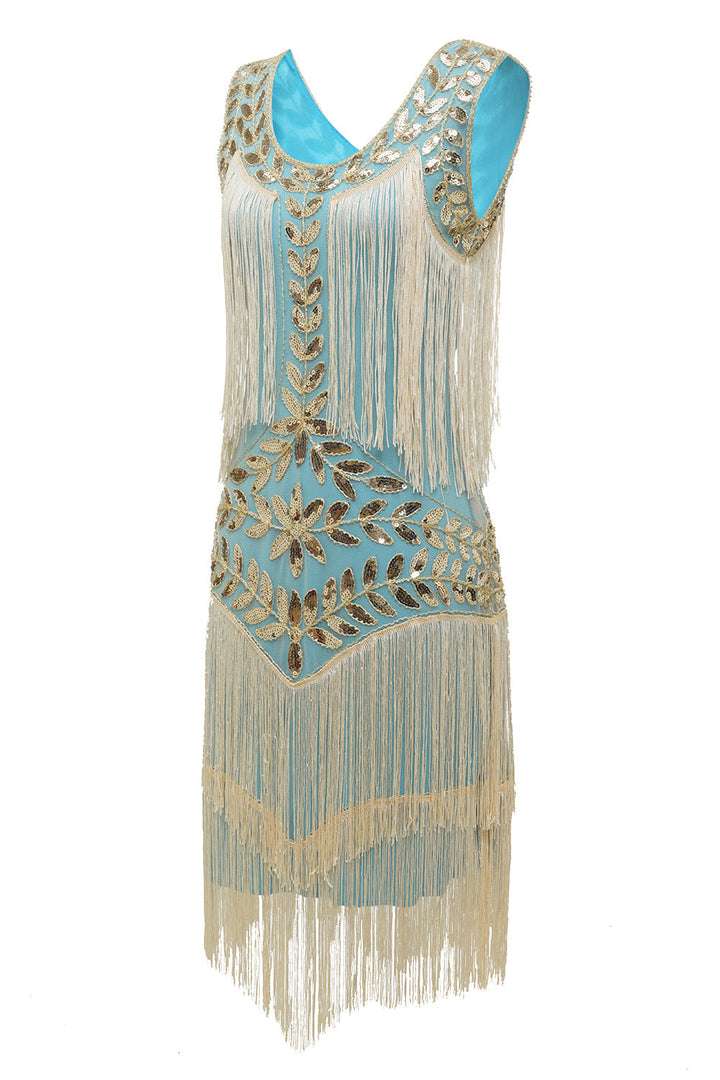 Gatsby | Sequin Embellished Tiered Fringe Wedding Guest Dress