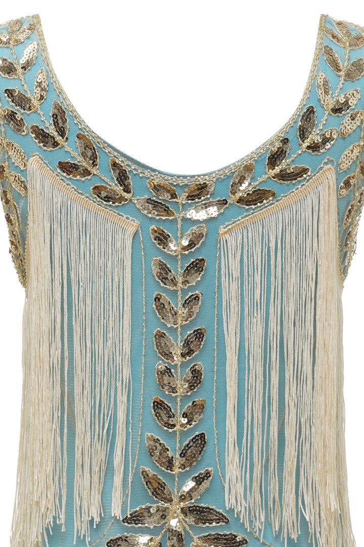 Gatsby | Sequin Embellished Tiered Fringe Wedding Guest Dress