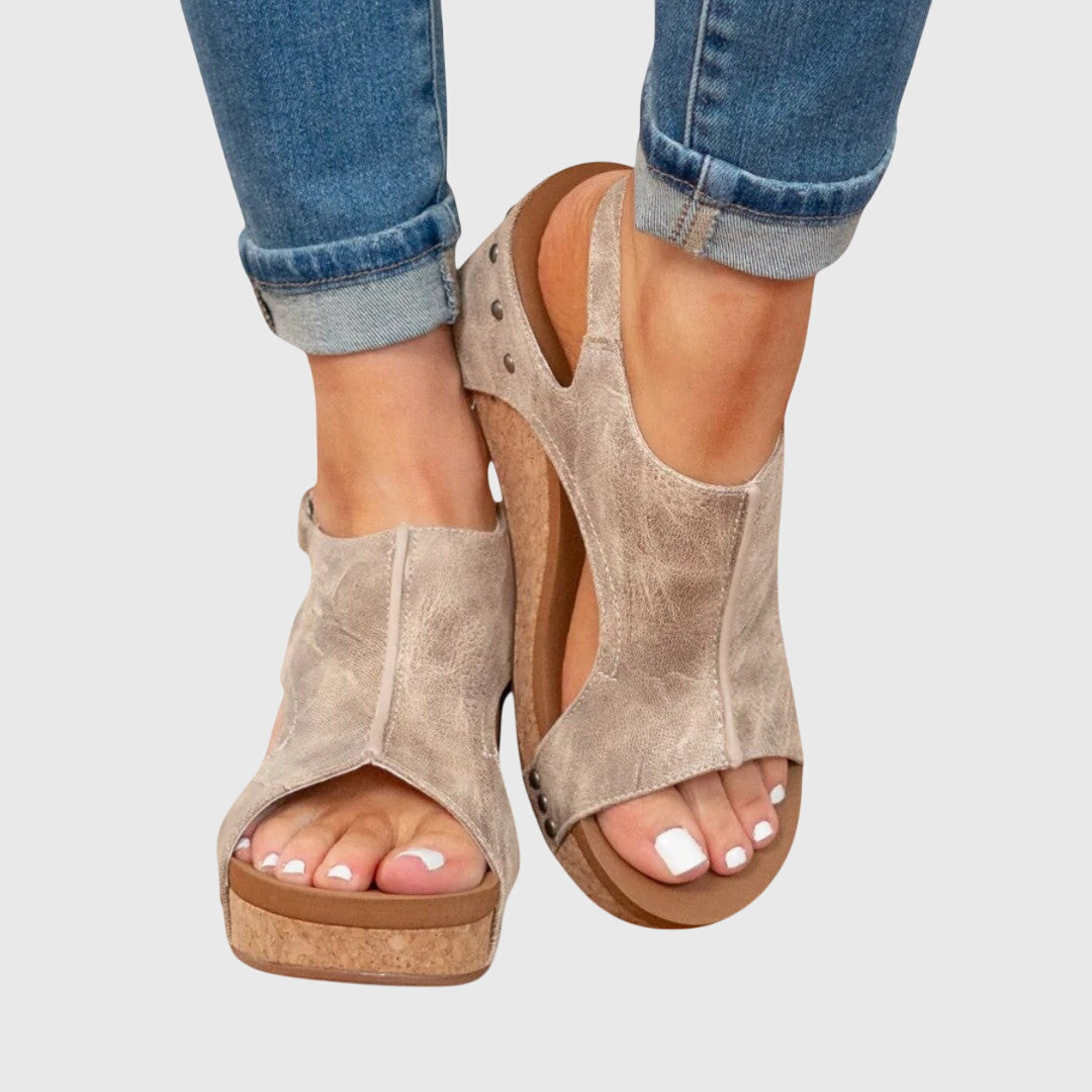 Sandbar | T-Bar Cork Platform Wedges