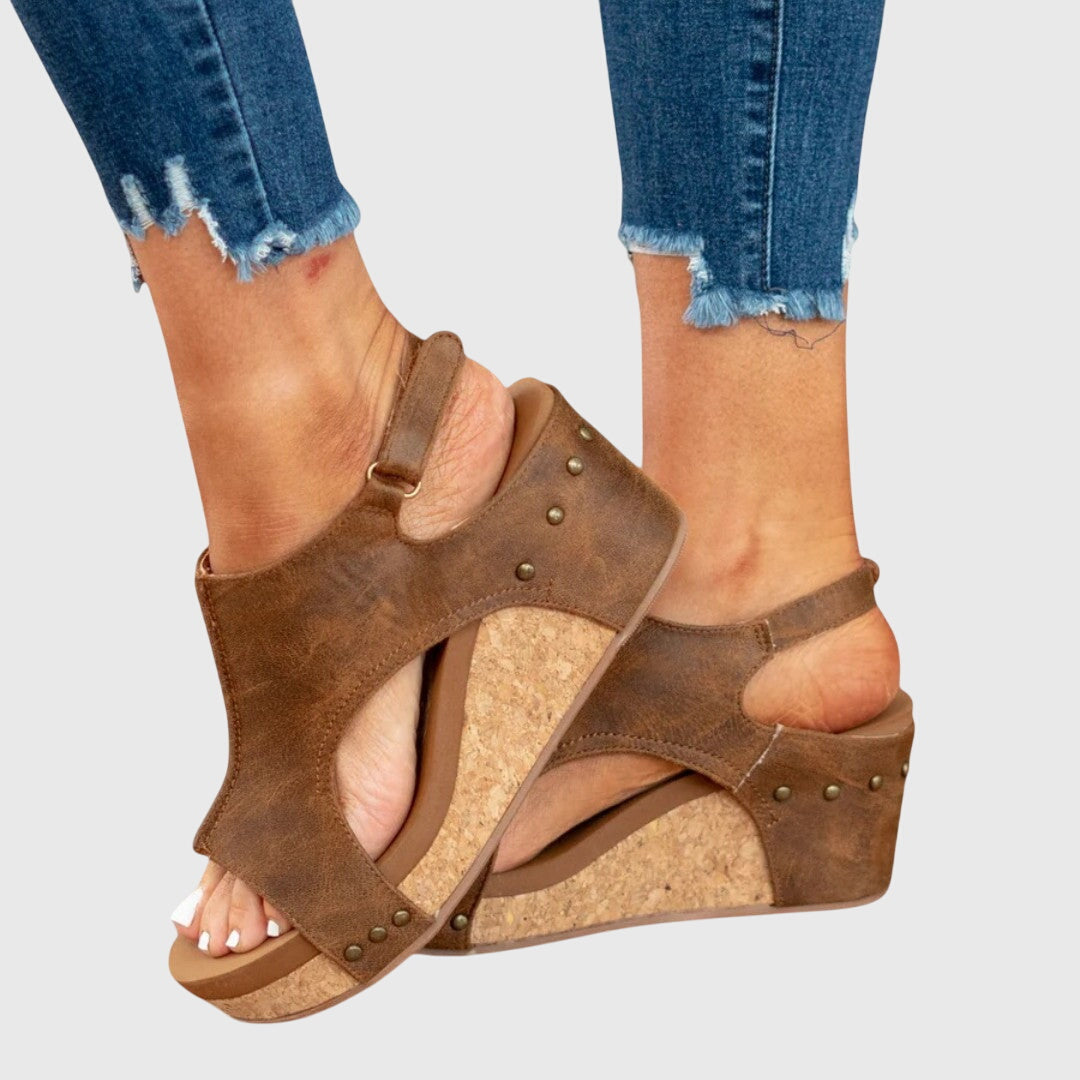 Sandbar | T-Bar Cork Platform Wedges