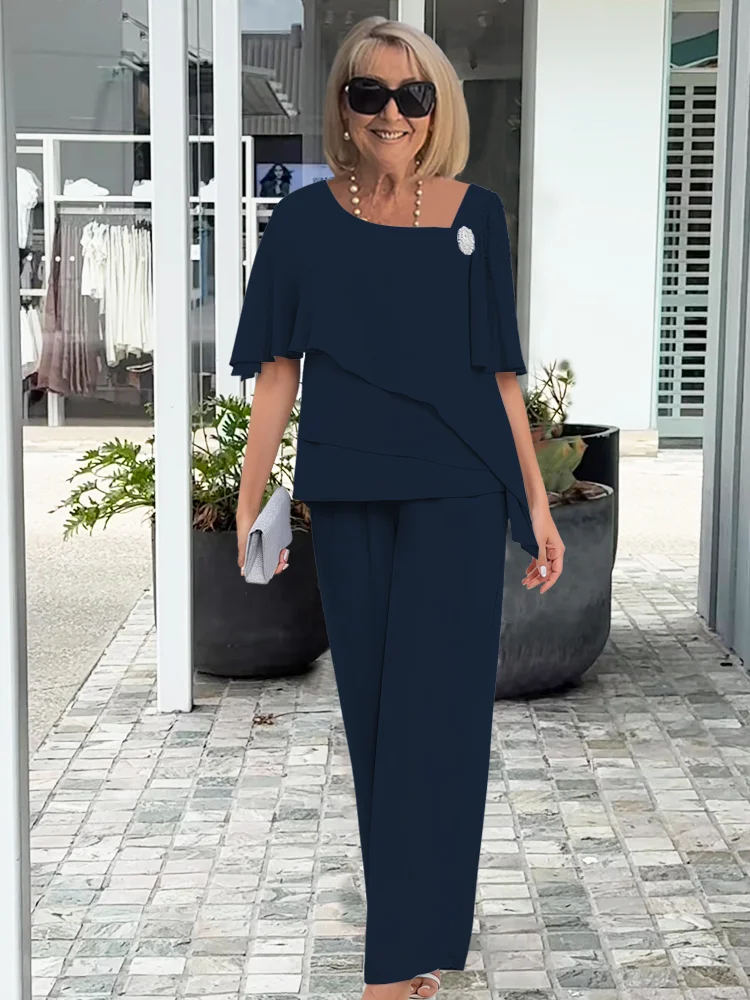 Mirabelle | Layered Chiffon Flutter Top & Trouser Sets