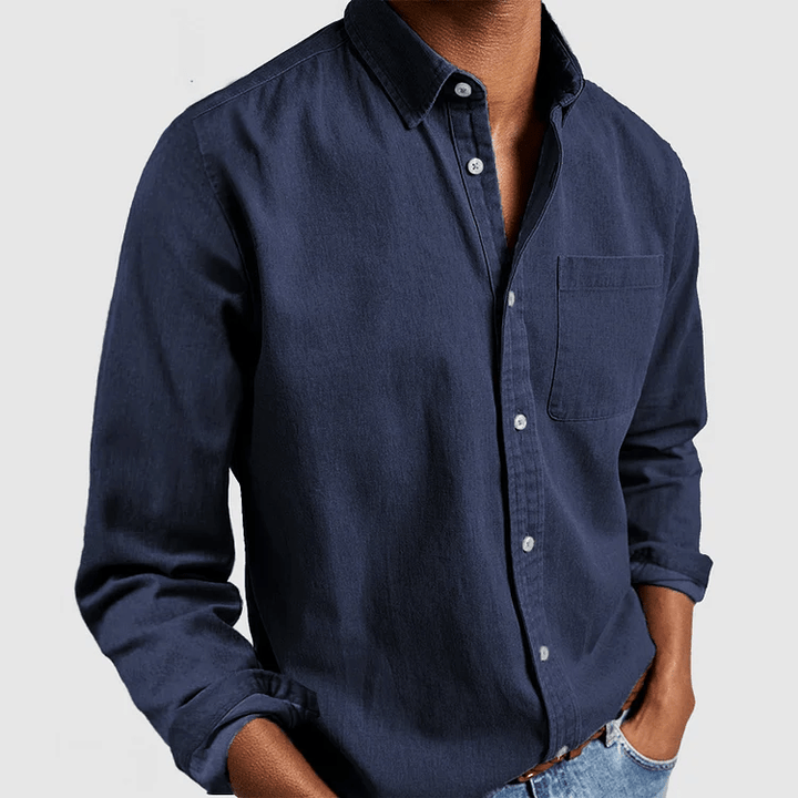 Alex | Button-Down Chest Pocket Mens Smart Casual Shirt