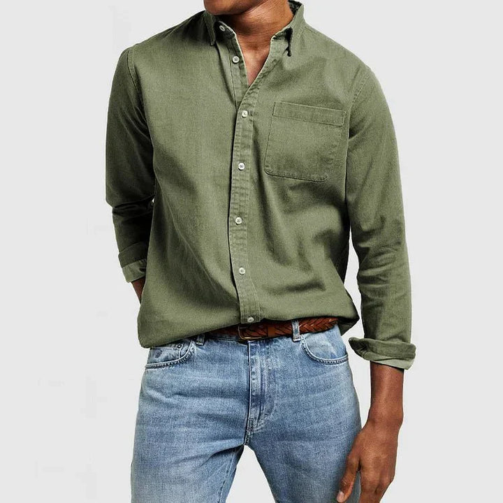 Alex | Button-Down Chest Pocket Mens Smart Casual Shirt