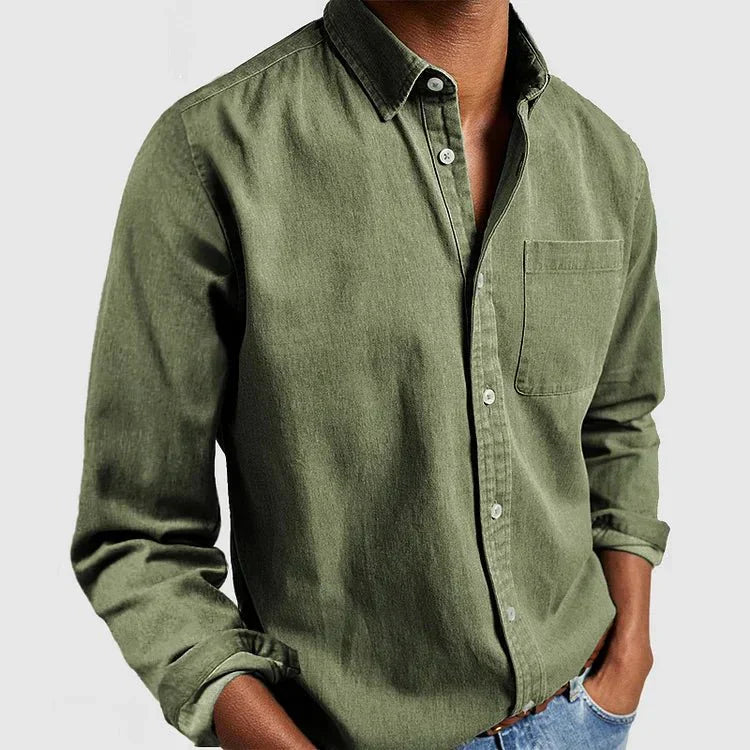 Alex | Button-Down Chest Pocket Mens Smart Casual Shirt