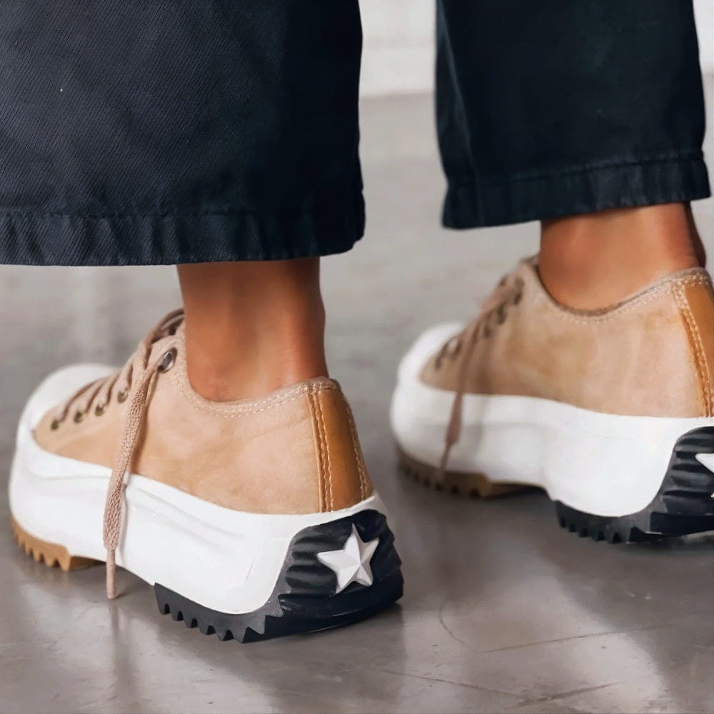 Alice | Contrast Toe Cap Serrated Platform Women's Sneakers
