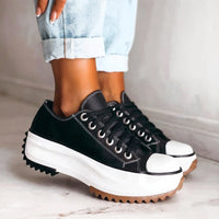 Alice | Contrast Toe Cap Serrated Platform Women's Sneakers