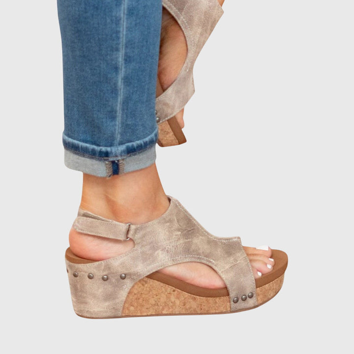 Sandbar | T-Bar Cork Platform Wedges