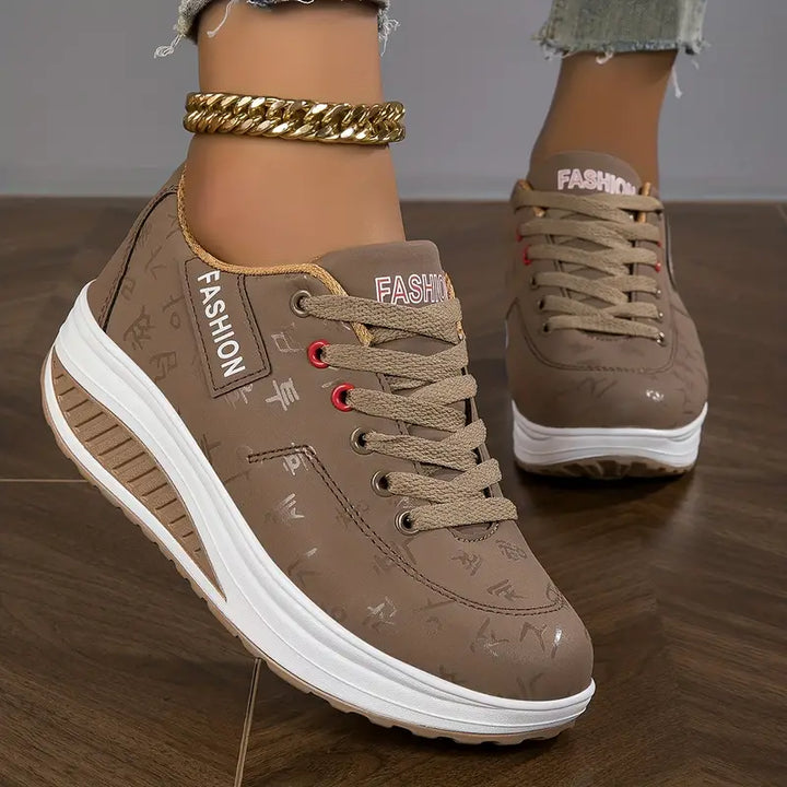 Darling | Script Embroidered Contrast Panel Women's Sneakers