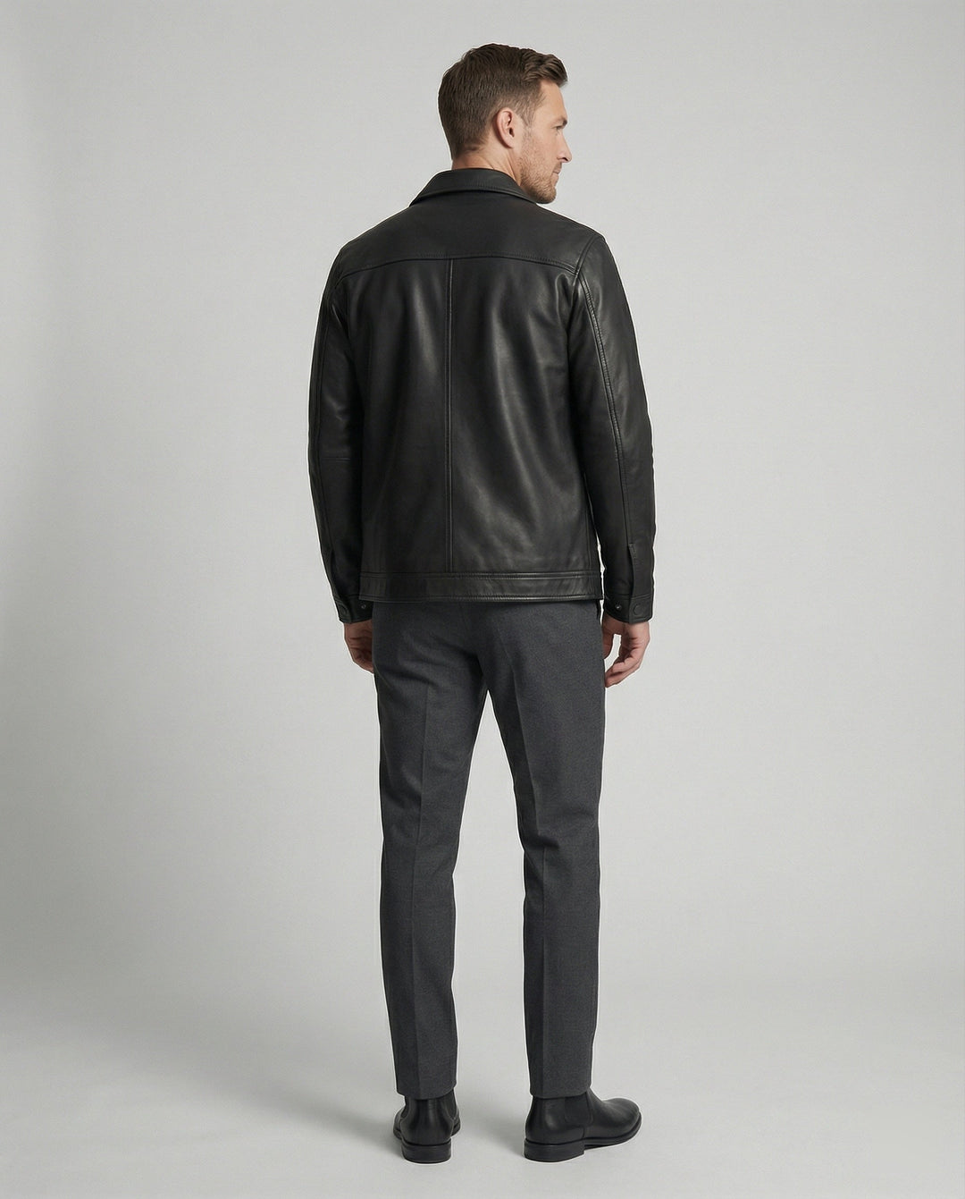 Beckett | Snap-Button Western Shirt Men's Leather Jackets