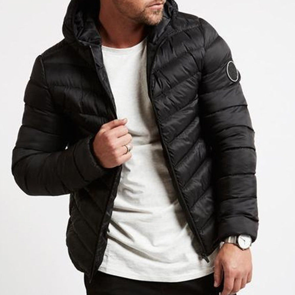 Archer | Men's Chevron Quilted Hooded Puffer Jacket