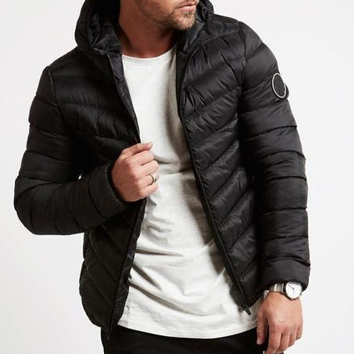 Archer | Men's Chevron Quilted Hooded Puffer Jacket