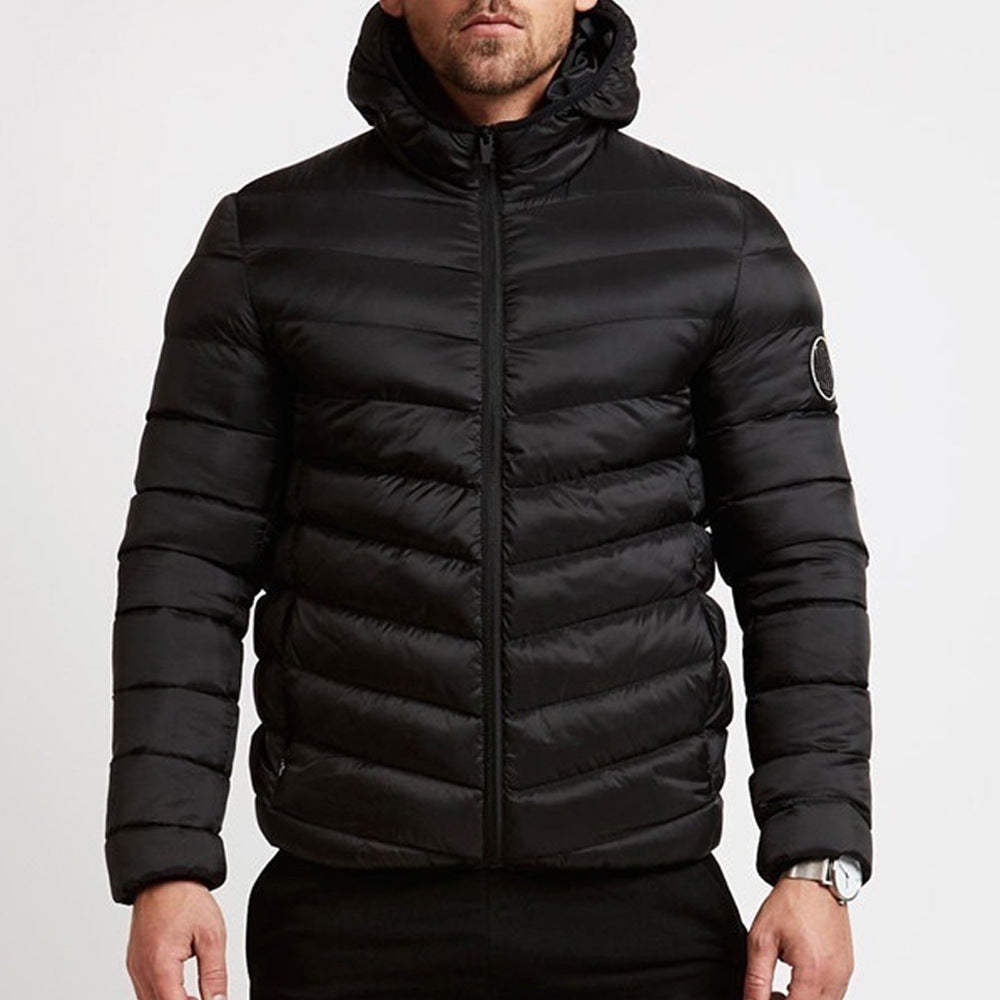 Archer | Men's Chevron Quilted Hooded Puffer Jacket