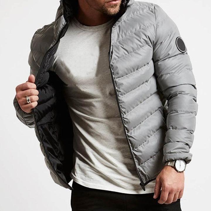 Archer | Men's Chevron Quilted Hooded Puffer Jacket