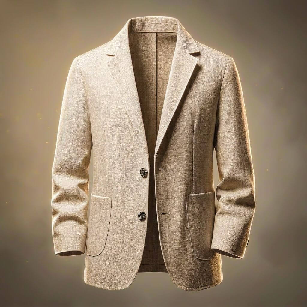 Rafton | Linen Blazer with Notch Lapel and Patch Pockets