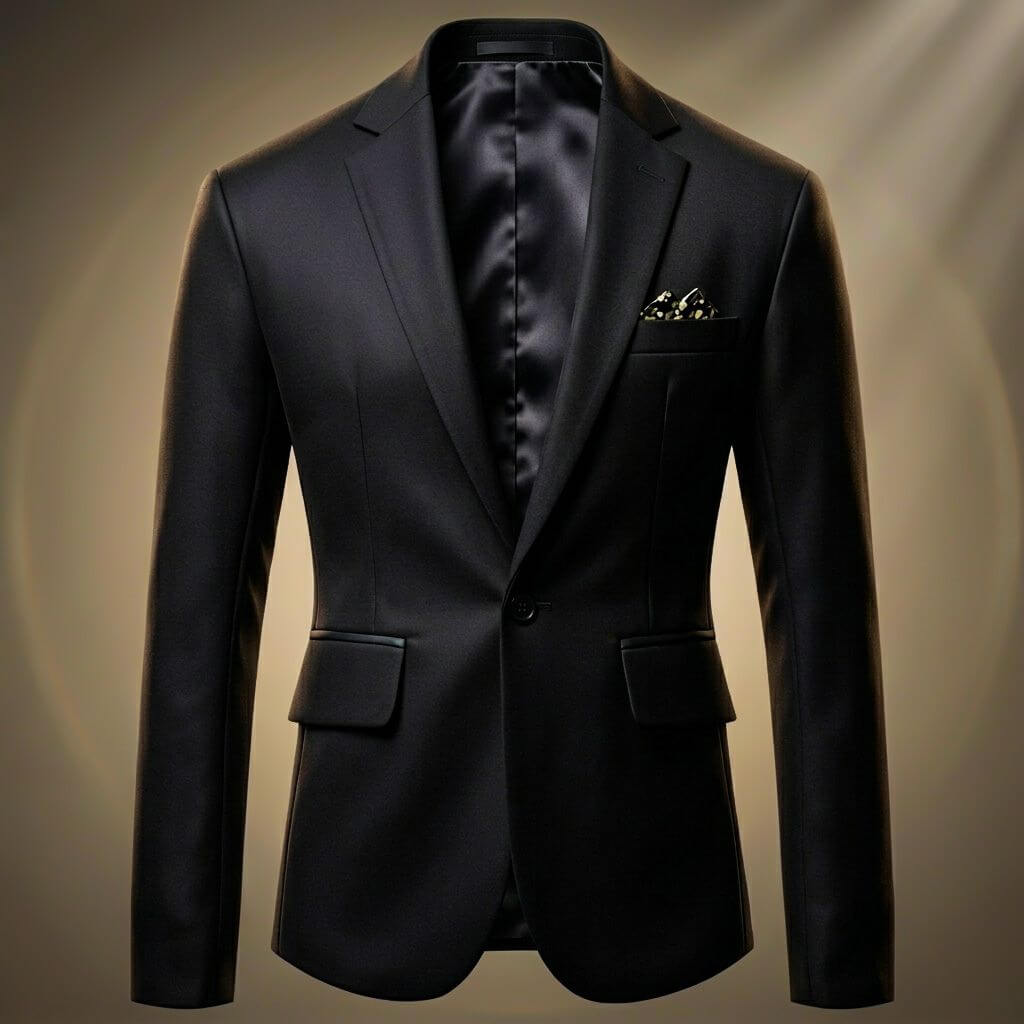 Sterling | Classic Single Button Blazer with Pocket Square