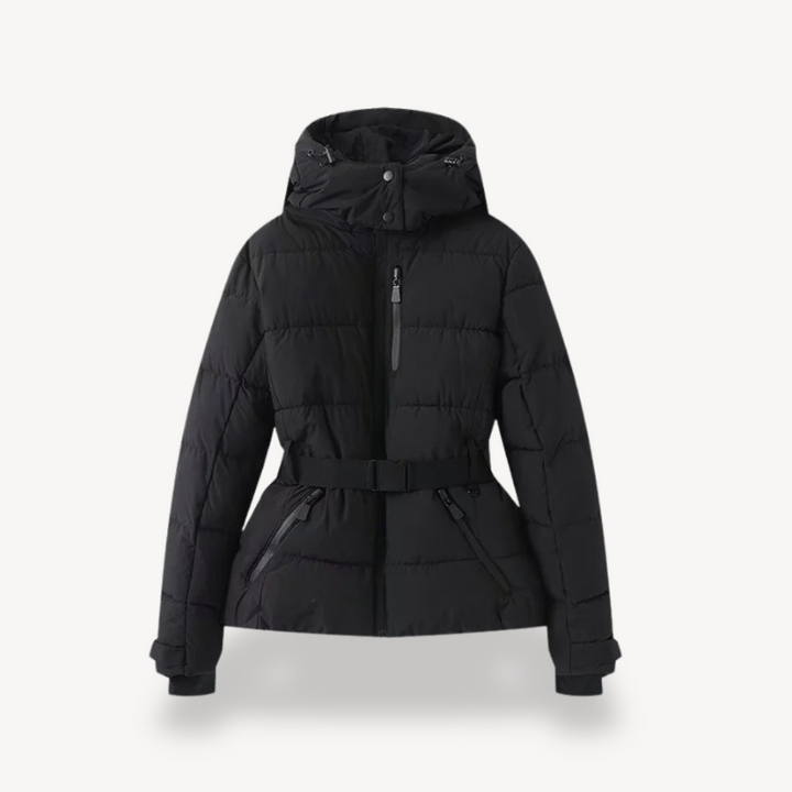 Stellar | Women's Metallic Belted Puffer Jacket