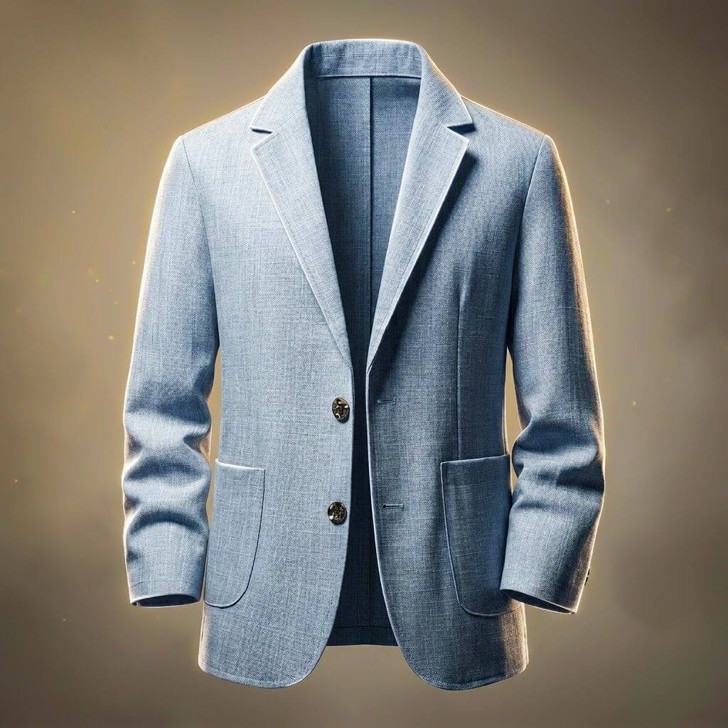 Rafton | Linen Blazer with Notch Lapel and Patch Pockets