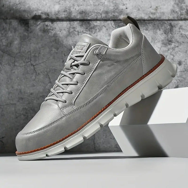 Croft | Leather Lace-Up Men Sneakers with Chunky Sole