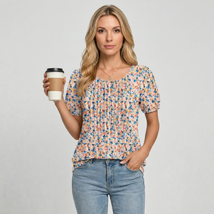 Jardine | Ditsy Floral Print Scoop Neck T-Shirt