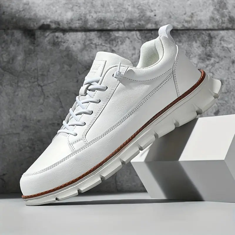 Croft | Leather Lace-Up Men Sneakers with Chunky Sole