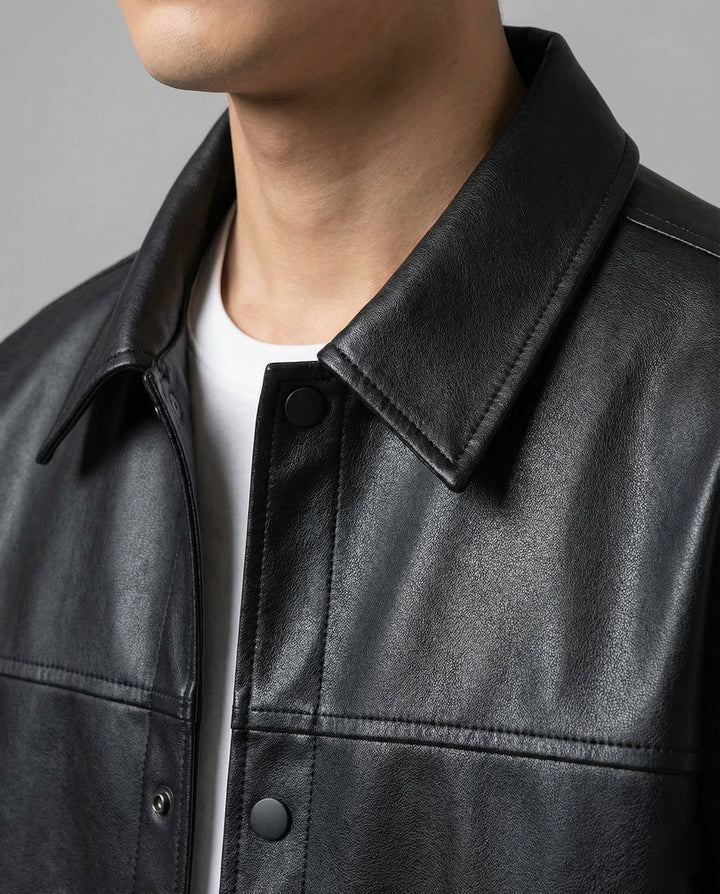 Beckett | Snap-Button Western Shirt Men's Leather Jackets