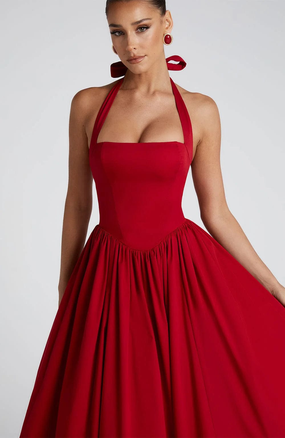 Scarlett | Women's Wedding Guest Dress Halter Tulle Midi