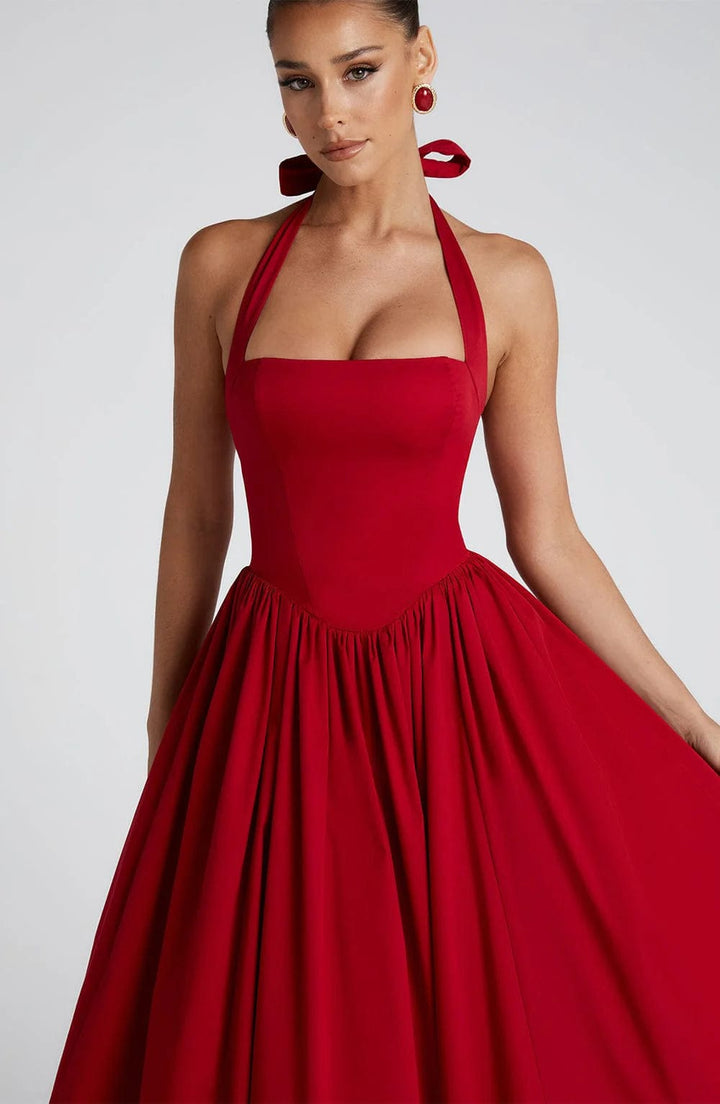 Scarlett | Women's Wedding Guest Dress Halter Tulle Midi