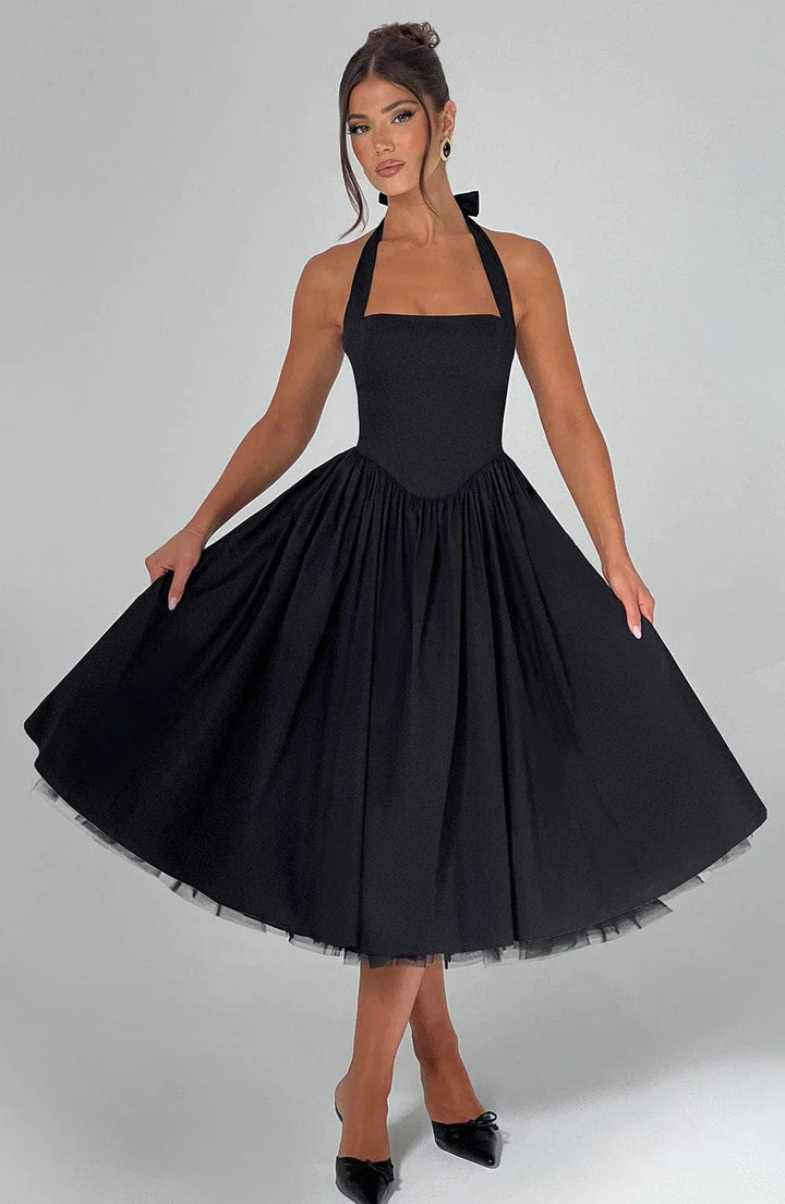 Scarlett | Women's Wedding Guest Dress Halter Tulle Midi