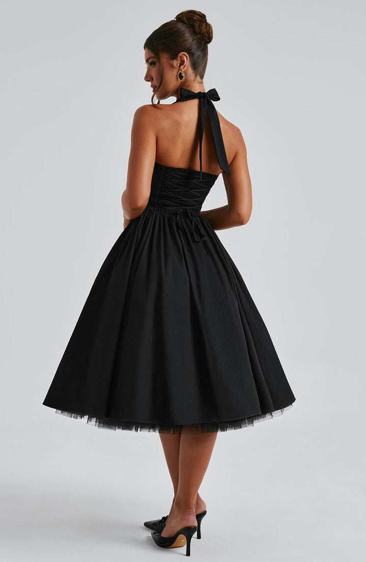 Scarlett | Women's Wedding Guest Dress Halter Tulle Midi