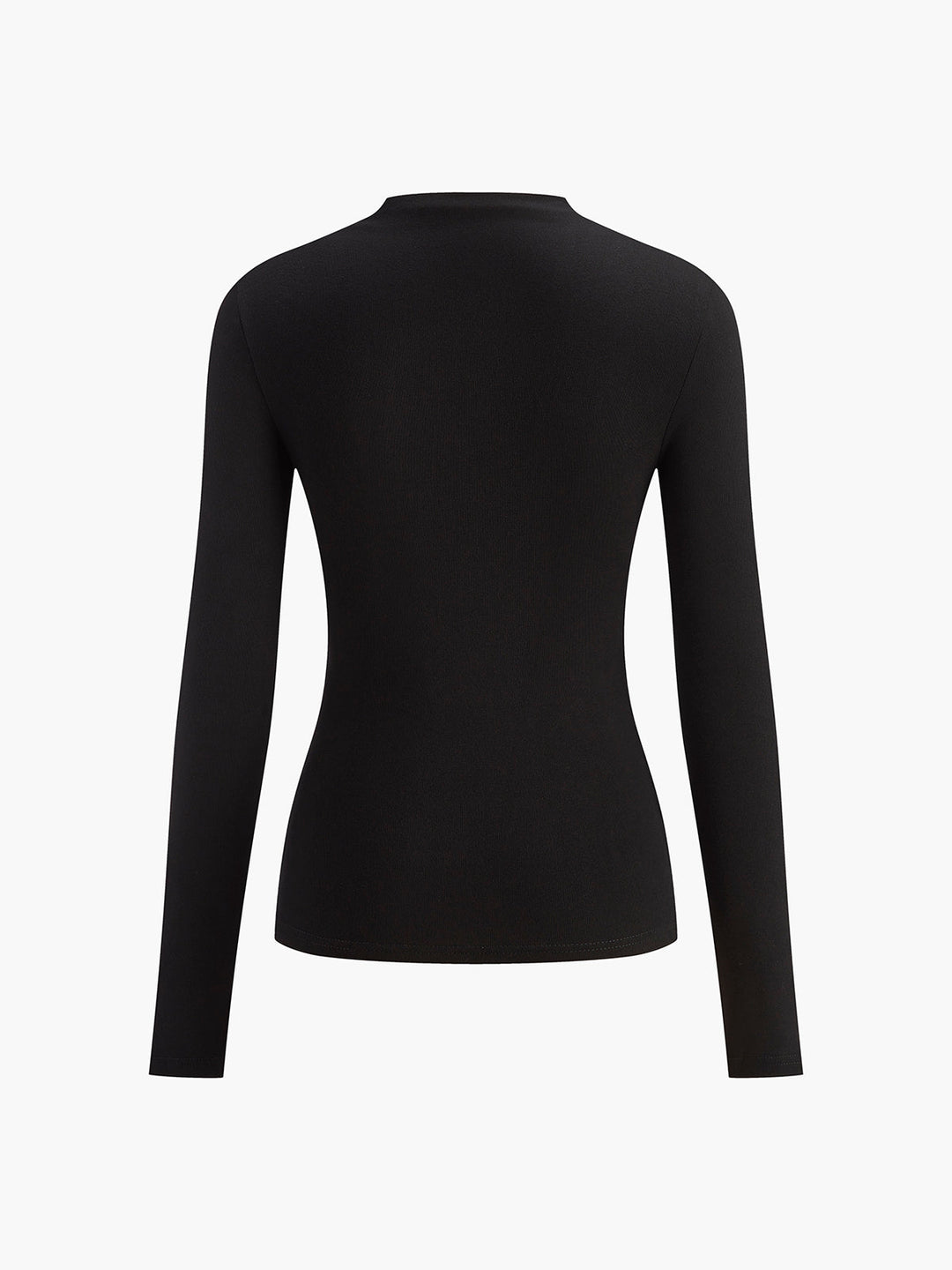 Lena | Colour-Block Ruched Drape Long Sleeve T Shirt