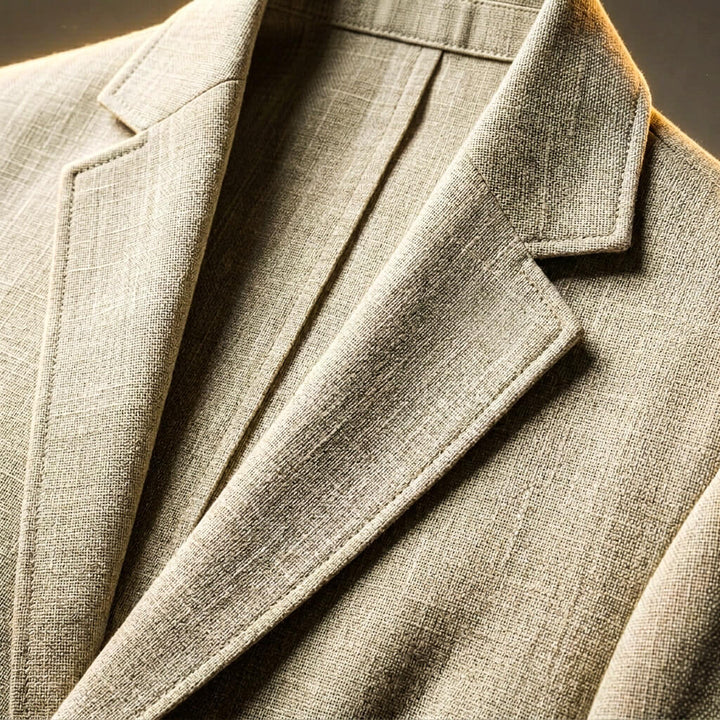 Rafton | Linen Blazer with Notch Lapel and Patch Pockets