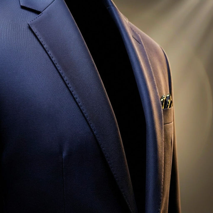 Sterling | Classic Single Button Blazer with Pocket Square