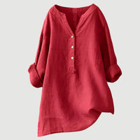Sandrift | Linen Button-Up Longline Tunic Blouse
