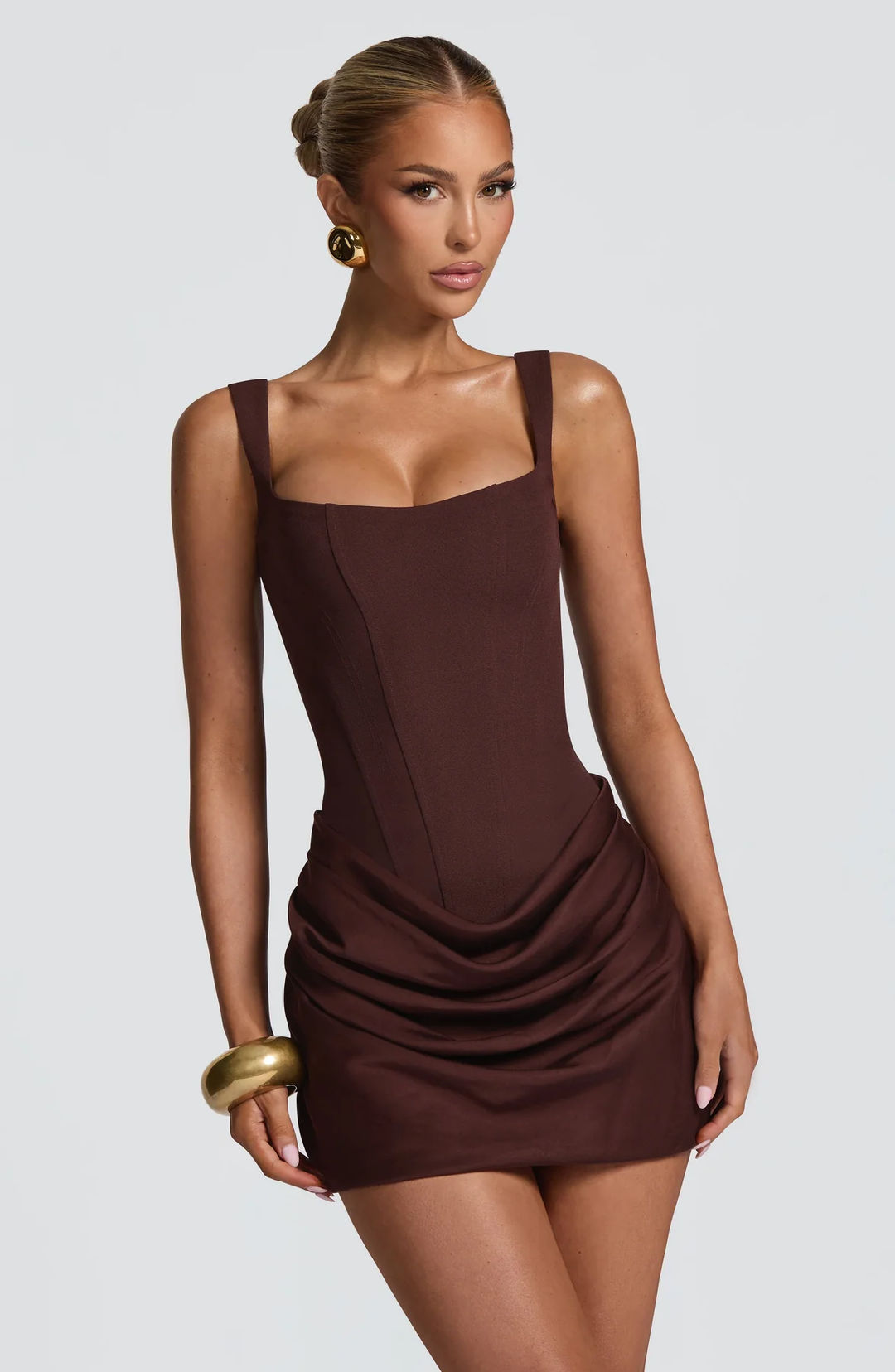 Noemi | Women's Wedding Guest Dress Corset Mini Ruched