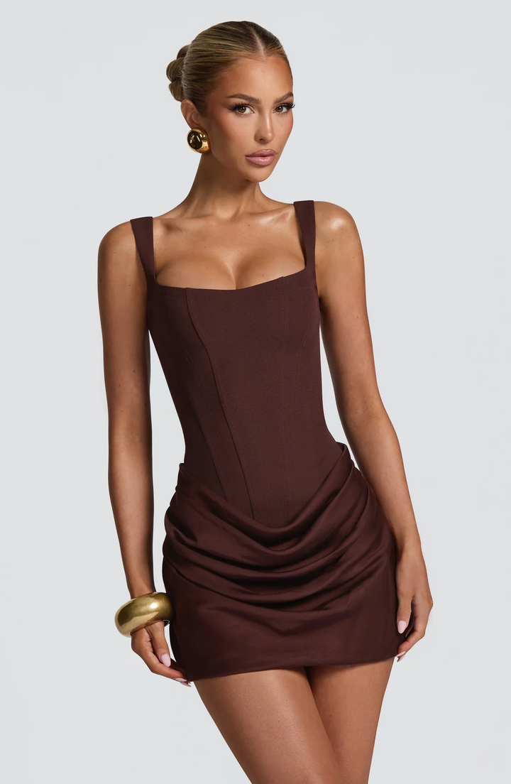Noemi | Women's Wedding Guest Dress Corset Mini Ruched