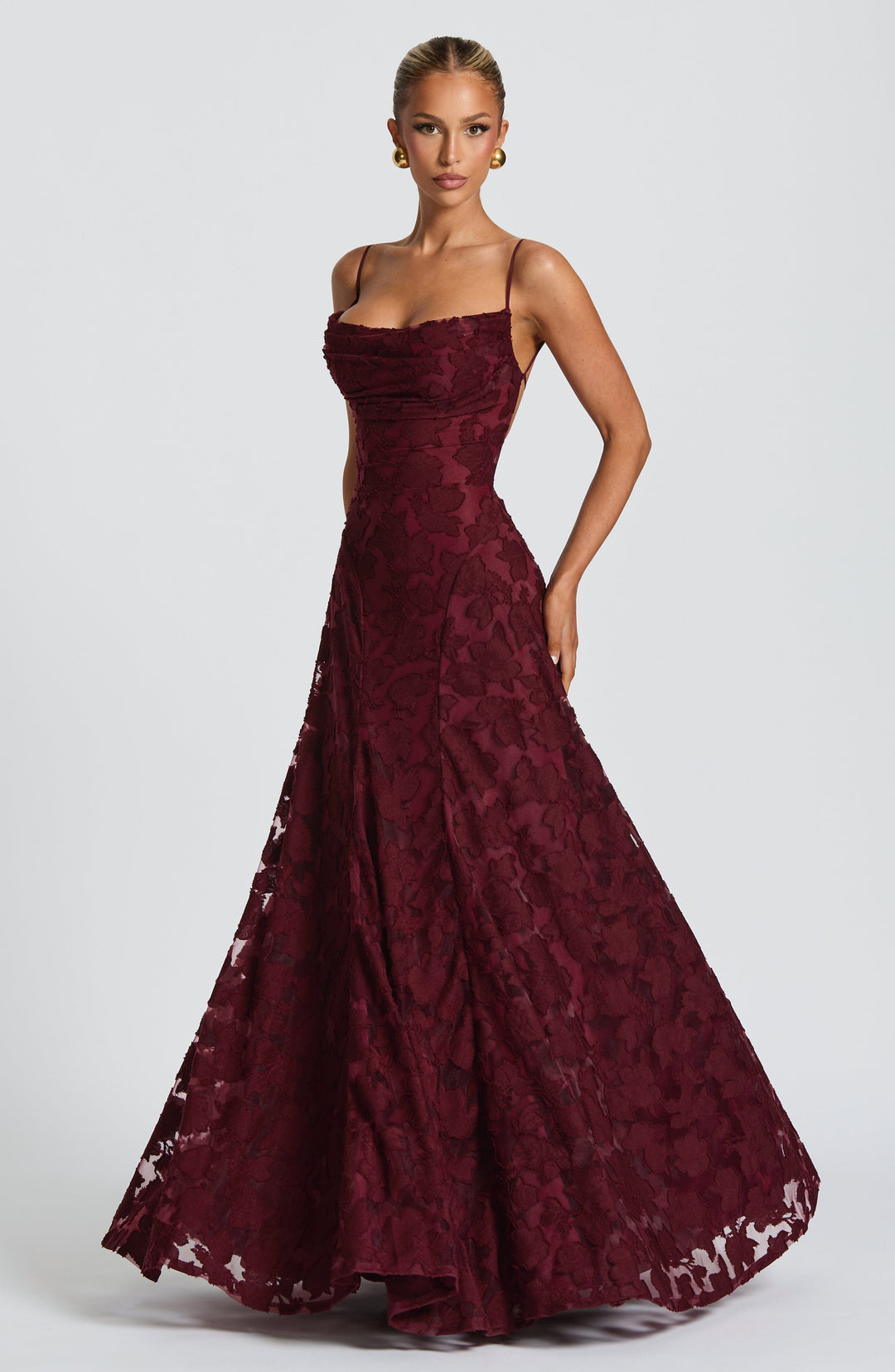 Ottilie | Women's Wedding Guest Dress Floral Lace Maxi