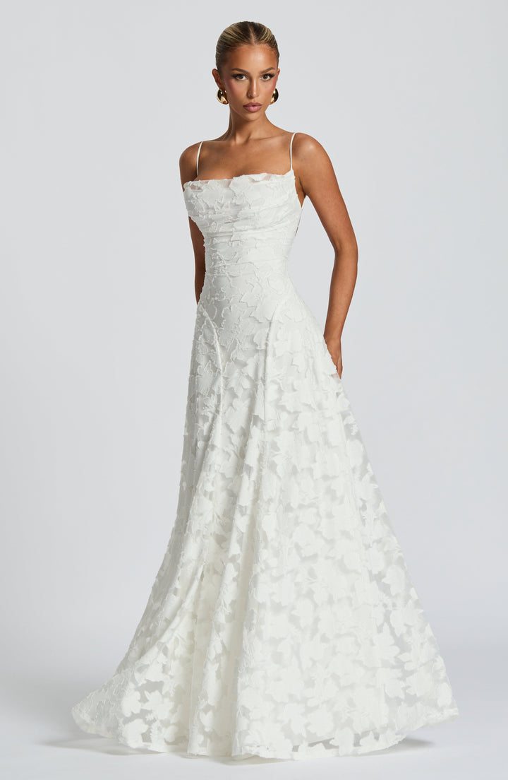 Ottilie | Women's Wedding Guest Dress Floral Lace Maxi