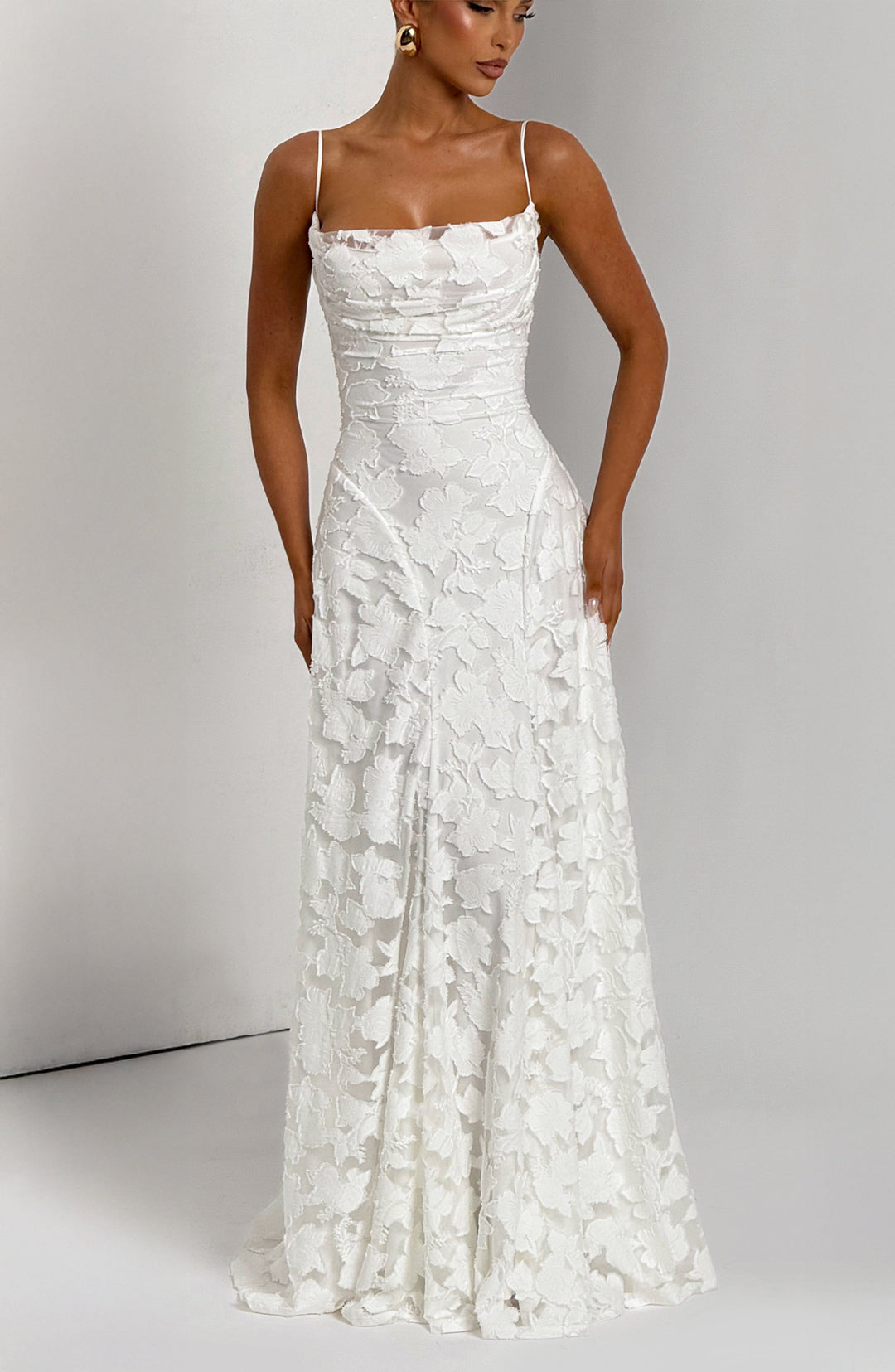 Ottilie | Women's Wedding Guest Dress Floral Lace Maxi