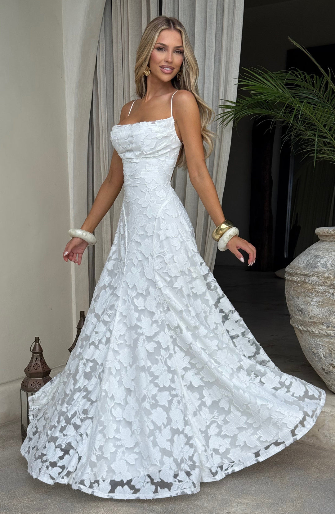 Ottilie | Women's Wedding Guest Dress Floral Lace Maxi