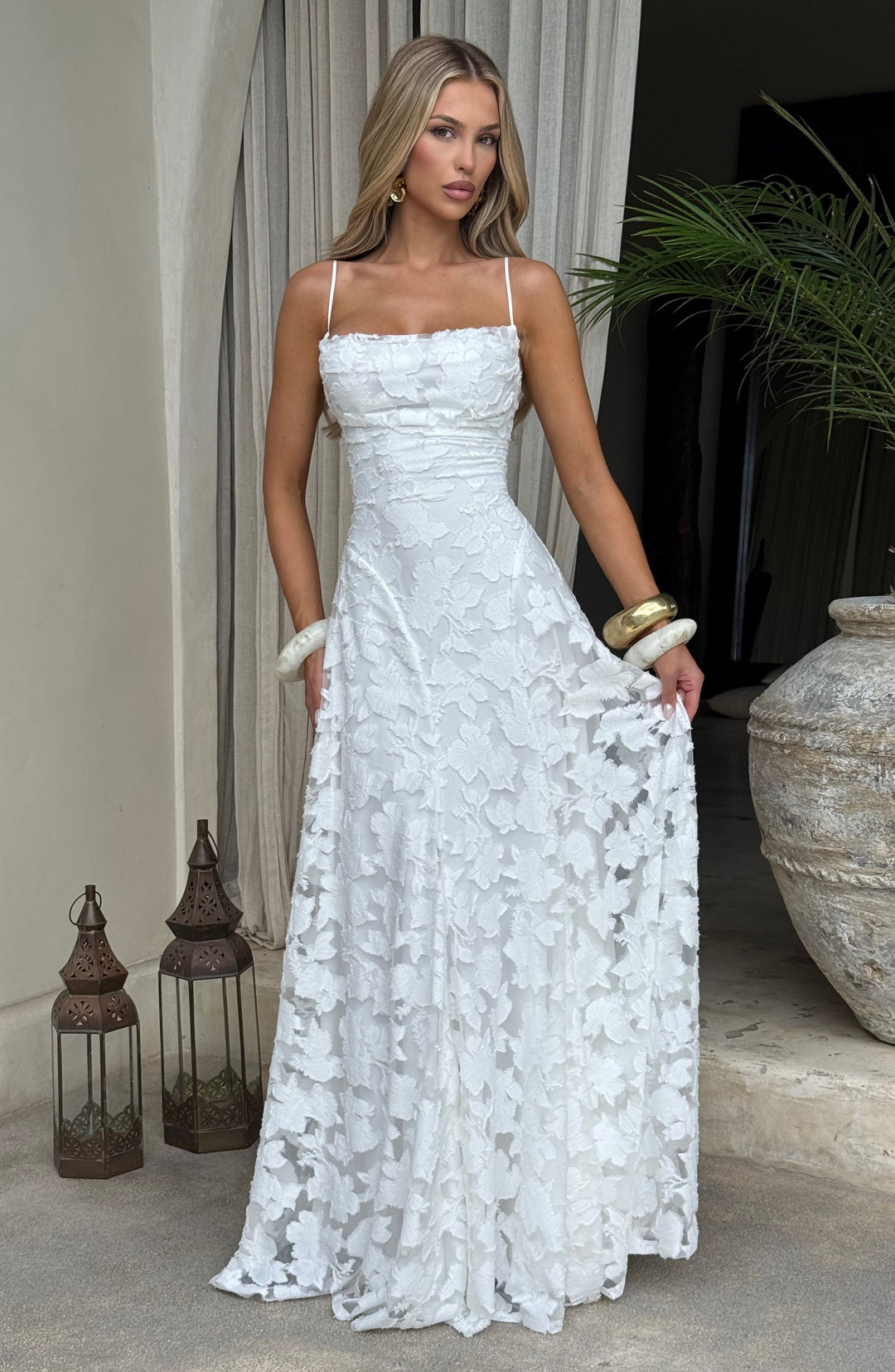 Ottilie | Women's Wedding Guest Dress Floral Lace Maxi