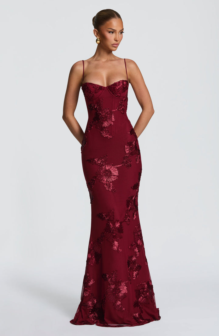 Valentina | Women's Wedding Guest Dress Floral Corset Maxi
