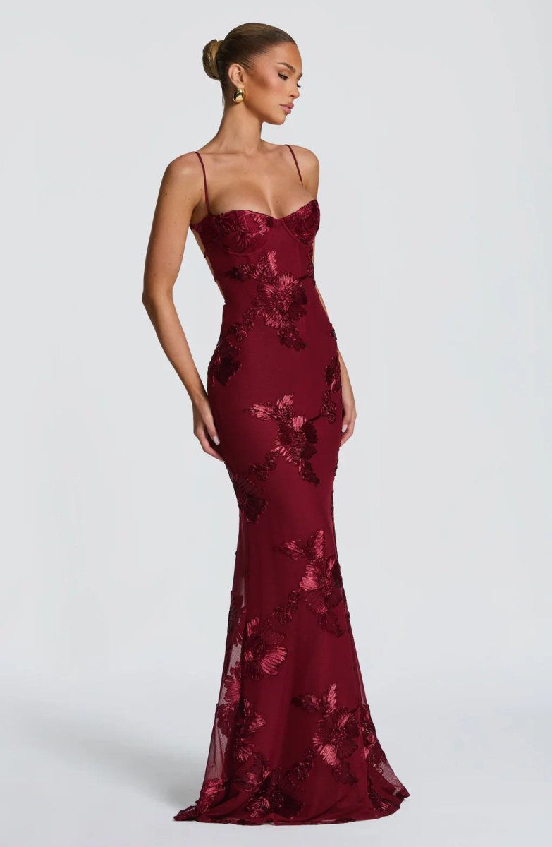 Valentina | Women's Wedding Guest Dress Floral Corset Maxi