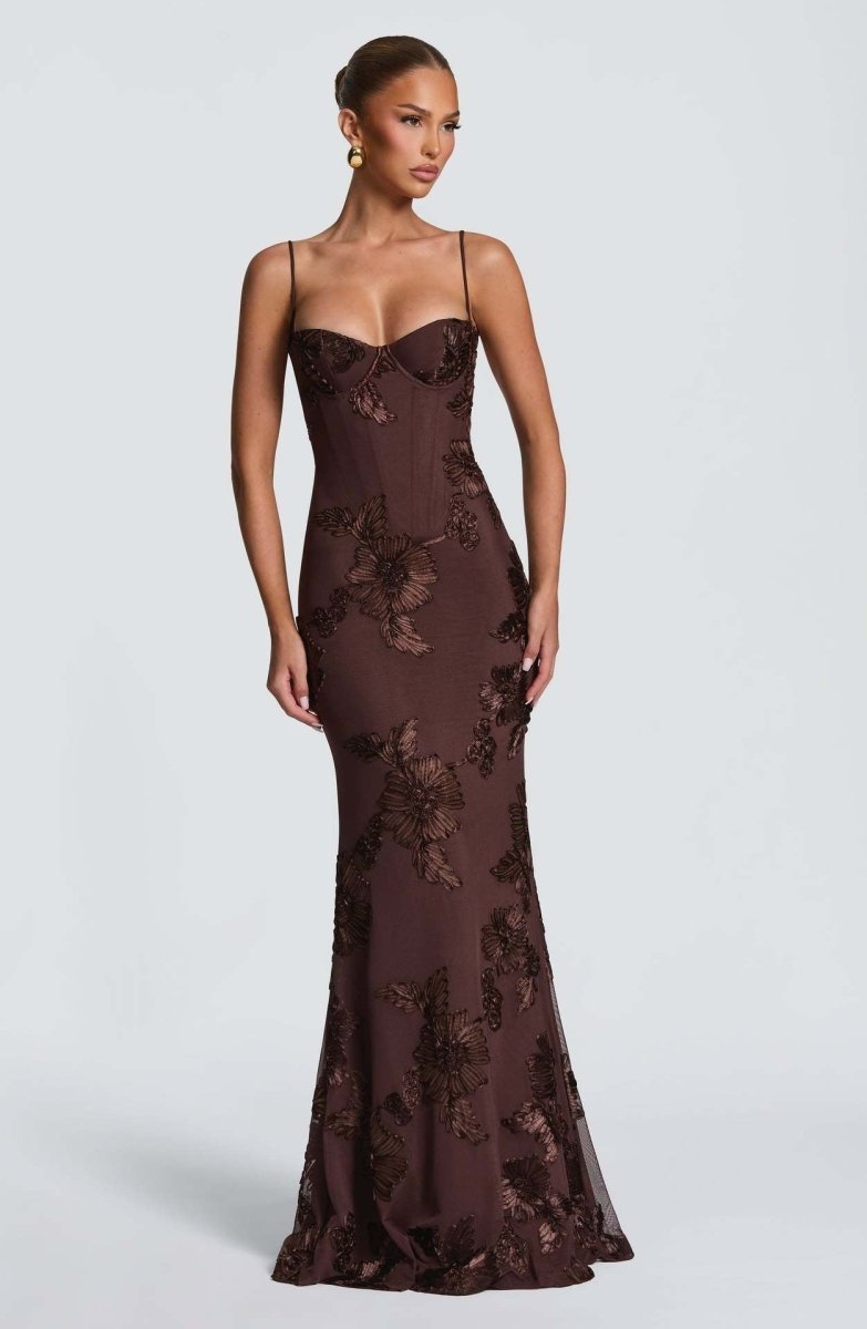 Valentina | Women's Wedding Guest Dress Floral Corset Maxi