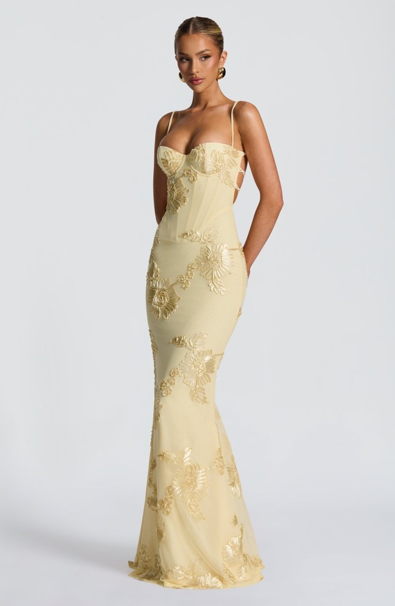 Valentina | Women's Wedding Guest Dress Floral Corset Maxi