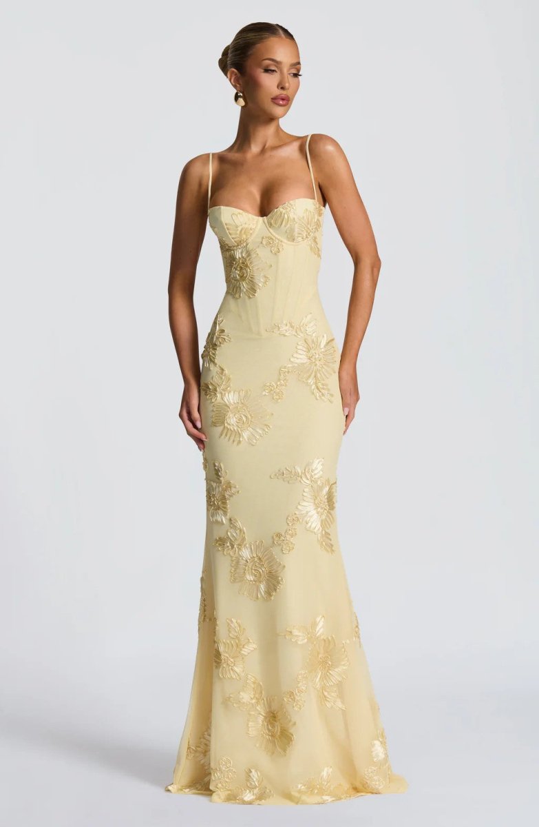 Valentina | Women's Wedding Guest Dress Floral Corset Maxi