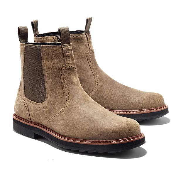 Knox | Men's Chelsea Boots Suede Brogue Welt Detail