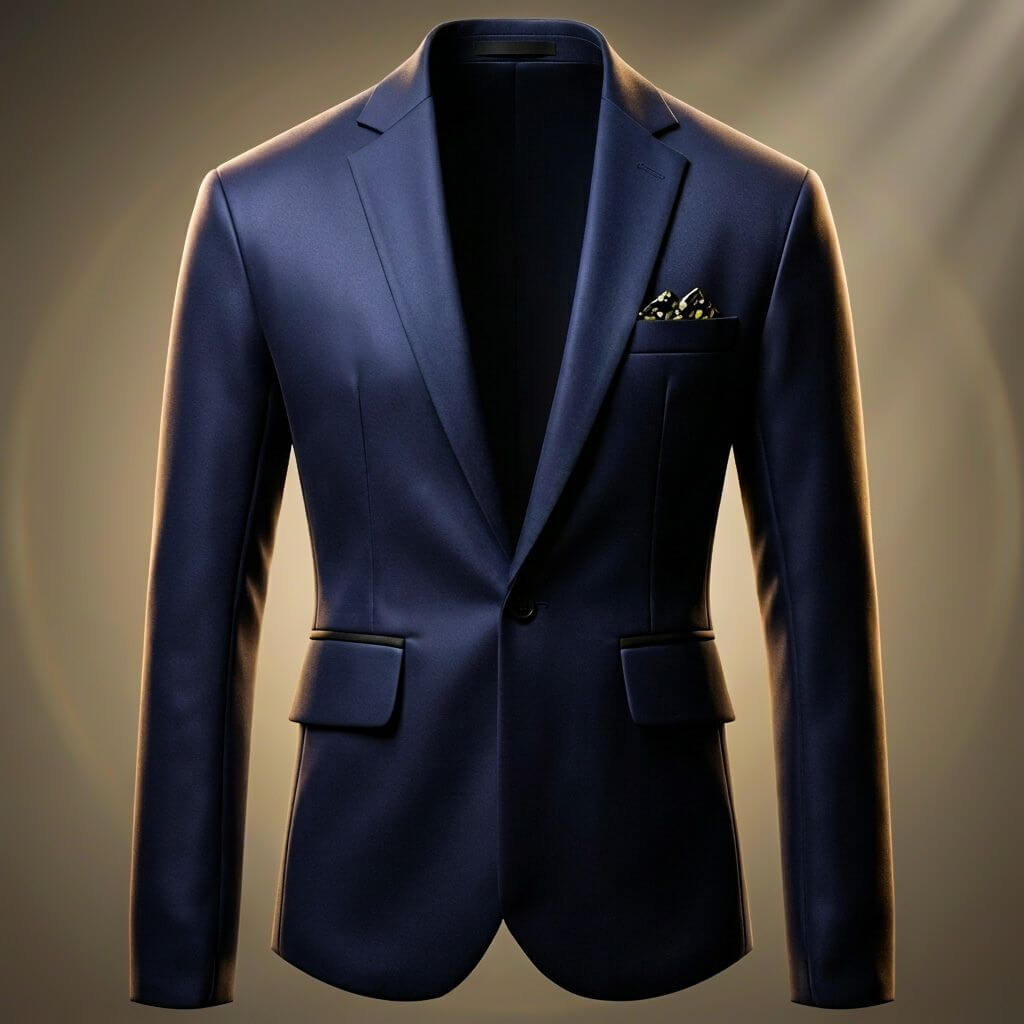 Sterling | Classic Single Button Blazer with Pocket Square