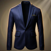 Sterling | Classic Single Button Blazer with Pocket Square