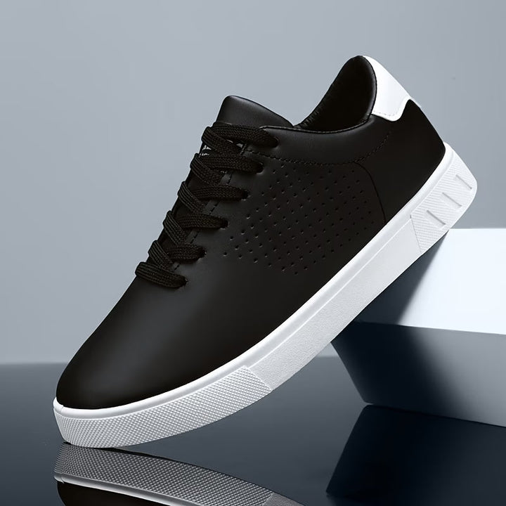 Paxton | Perforated Lace-Up Men's Sneakers with Contrast Heel Tab